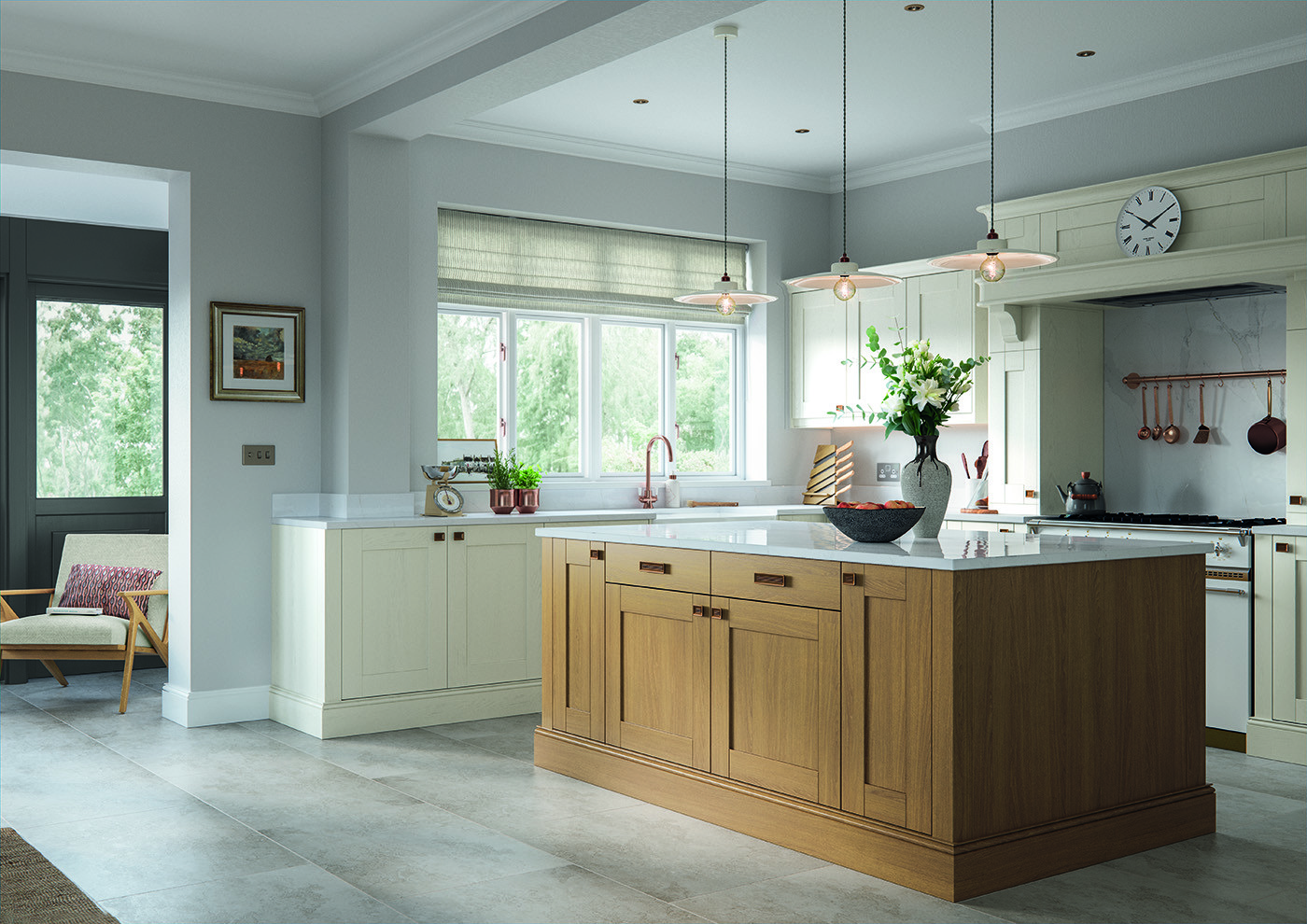 Madison Light Oak and Ivory