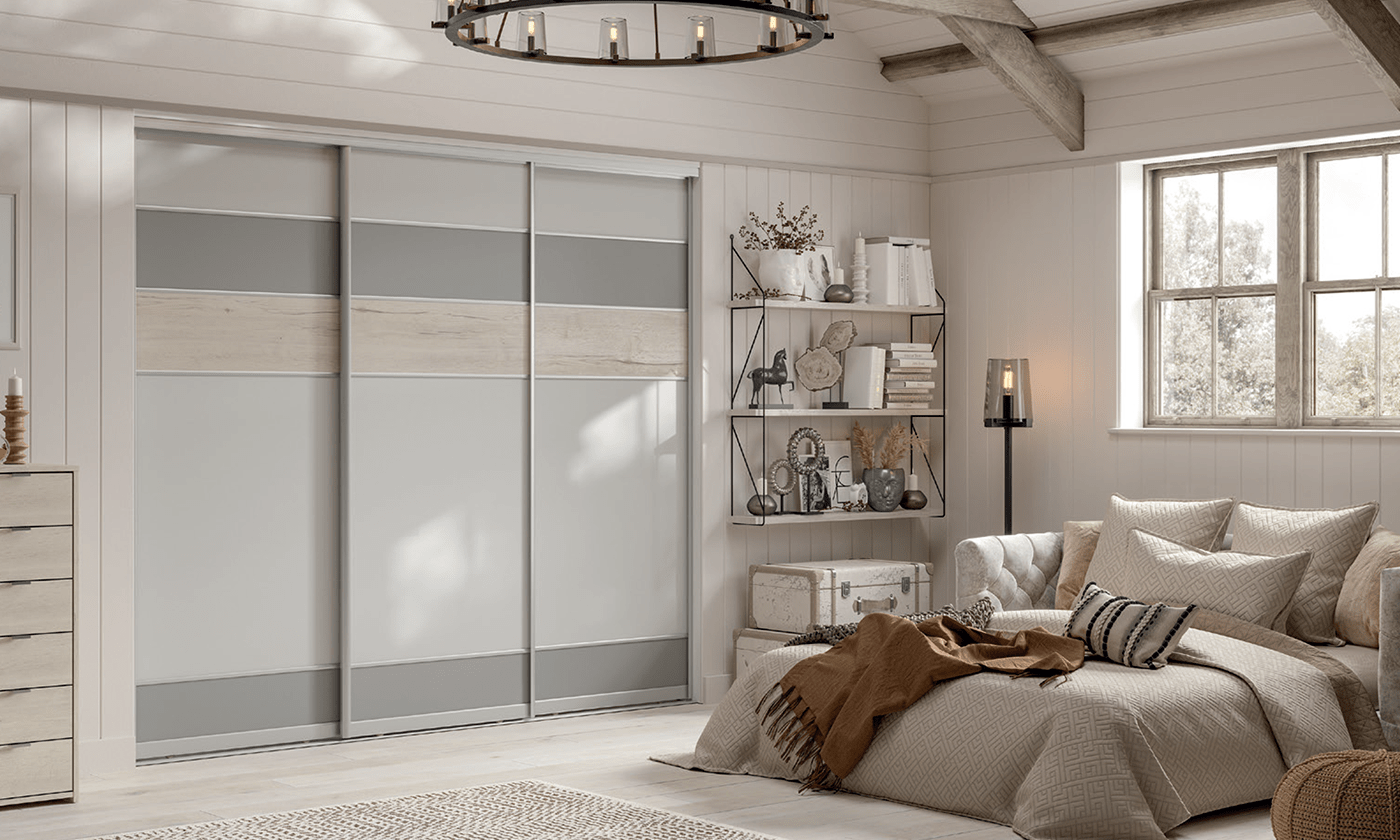 Satin Chalk Grey Glass_Satin Storm Grey Glass_White Halifax Oak