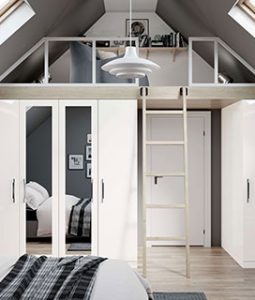 high gloss fitted bedroom furniture