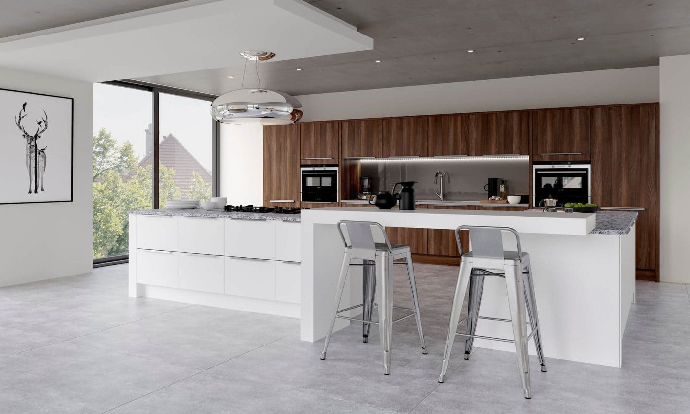 VALENCIA MATT WHITE AMATI Kitchen Space with Valencia from Avanti Fitted Kitchens Ltd